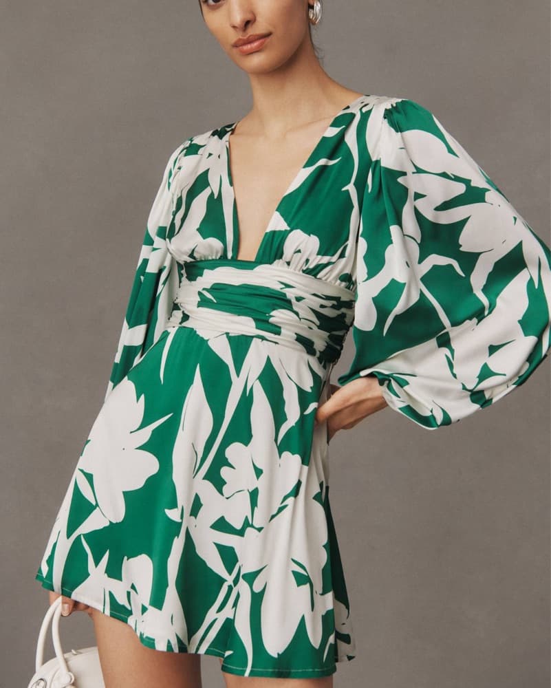 Hutch Stretch Satin Mini Dress - Image 2