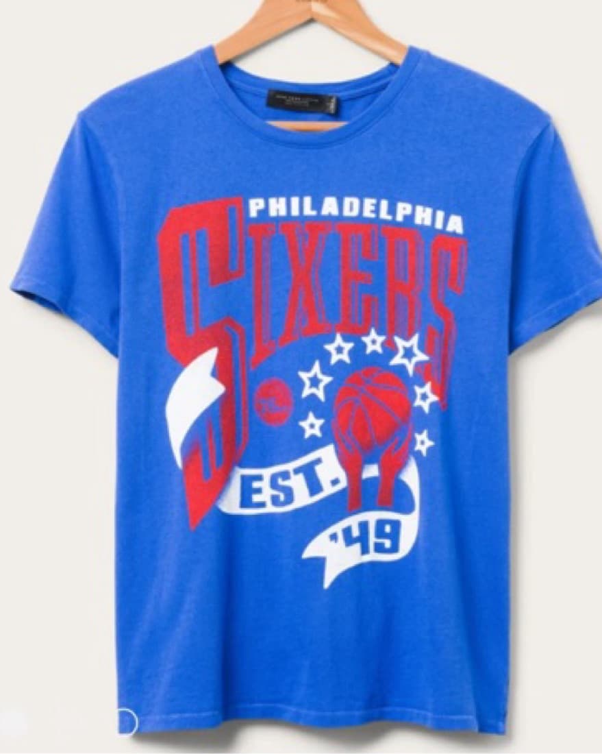 Philadelphia 76ers Banner Vintage Tee - Image 2