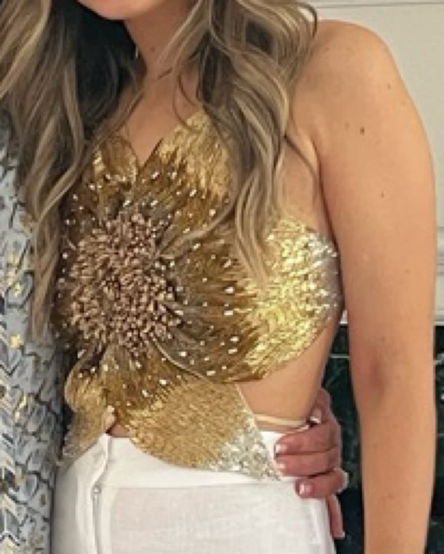 Cult Gaia Lance Gold Top - Image 2