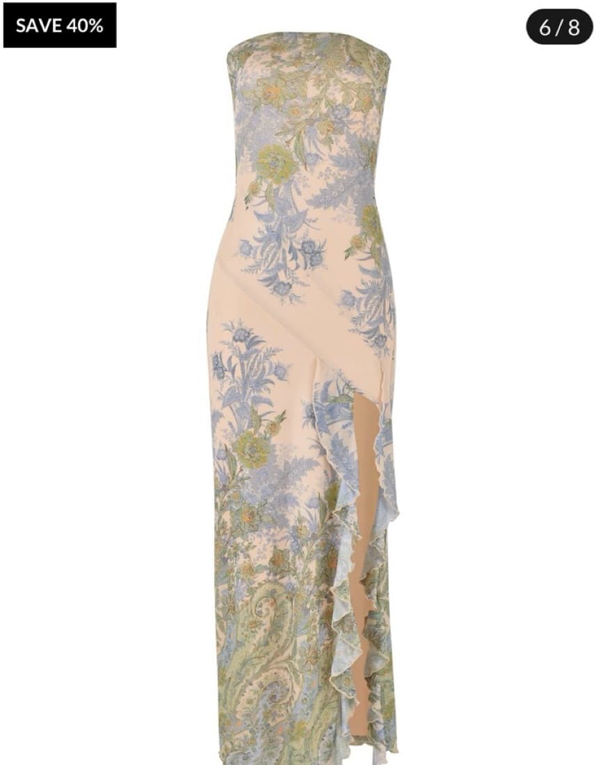 Tiger Mist Strapless Wedding Guest Dress - Image 4