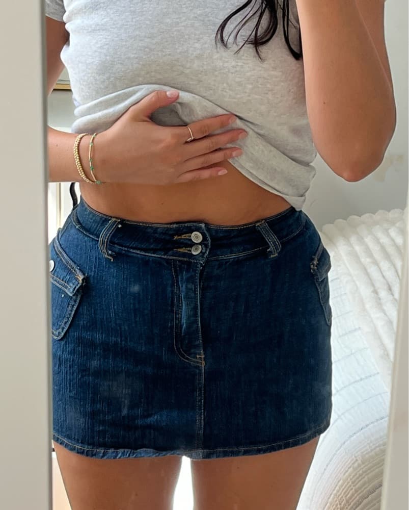 Denim Mini Skirt - Image 1