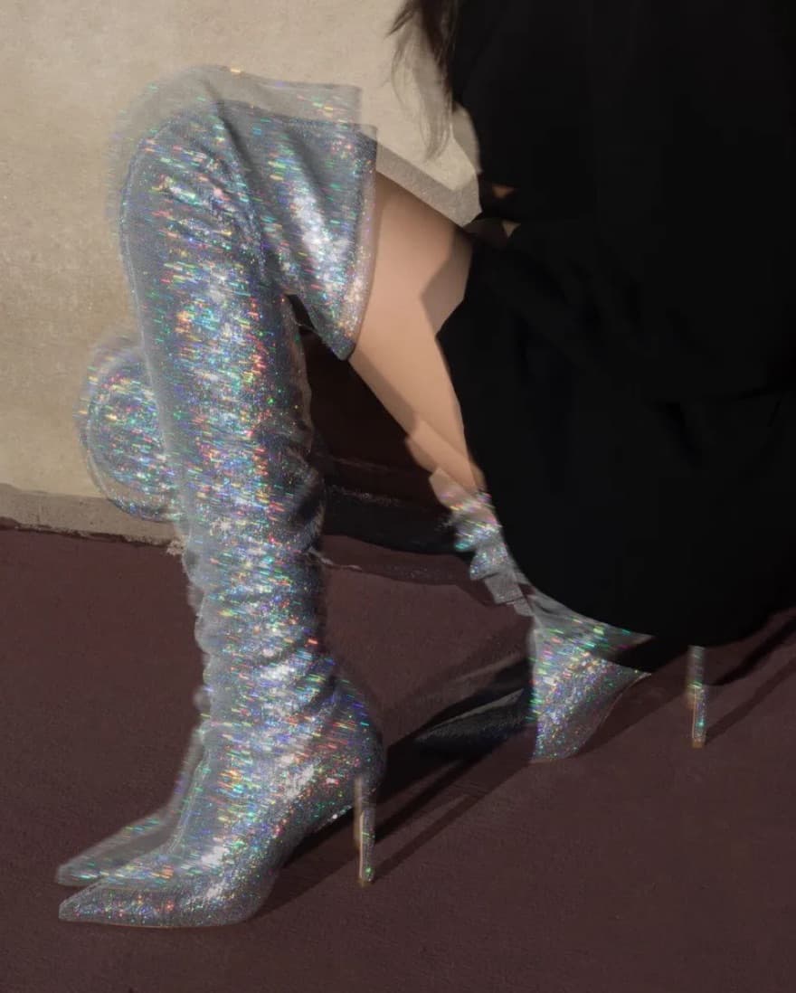 SW Ultrastuart 100 Sequin Boot - Image 1