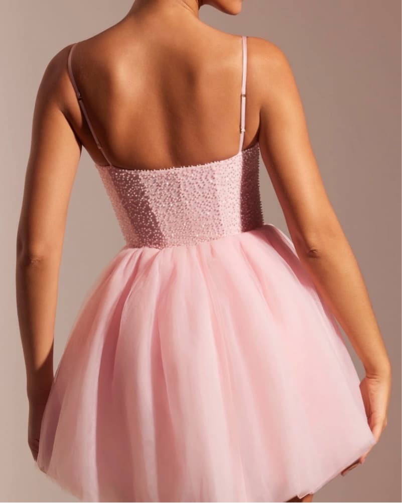 Embellished Corset Tulle Skirt Dress - Image 2