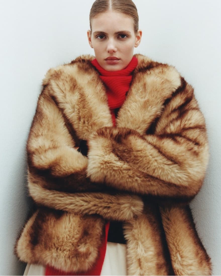 Mango Faux Fur Coat - Image 4