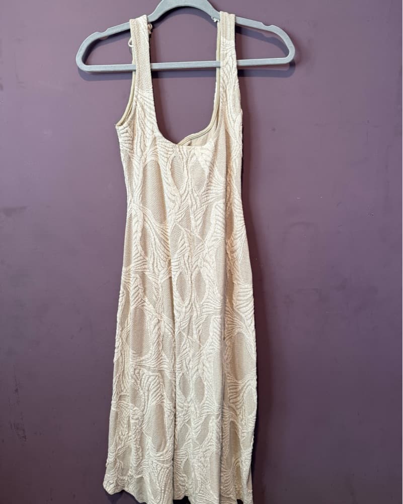 Zara Rustic Jacquard Textured Dress - Image 4