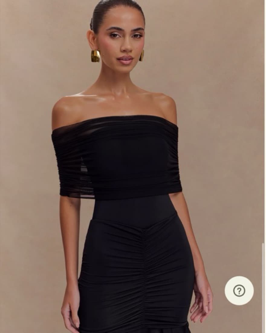 Meshki Mesh Off Shoulder Mini Dress - Image 2