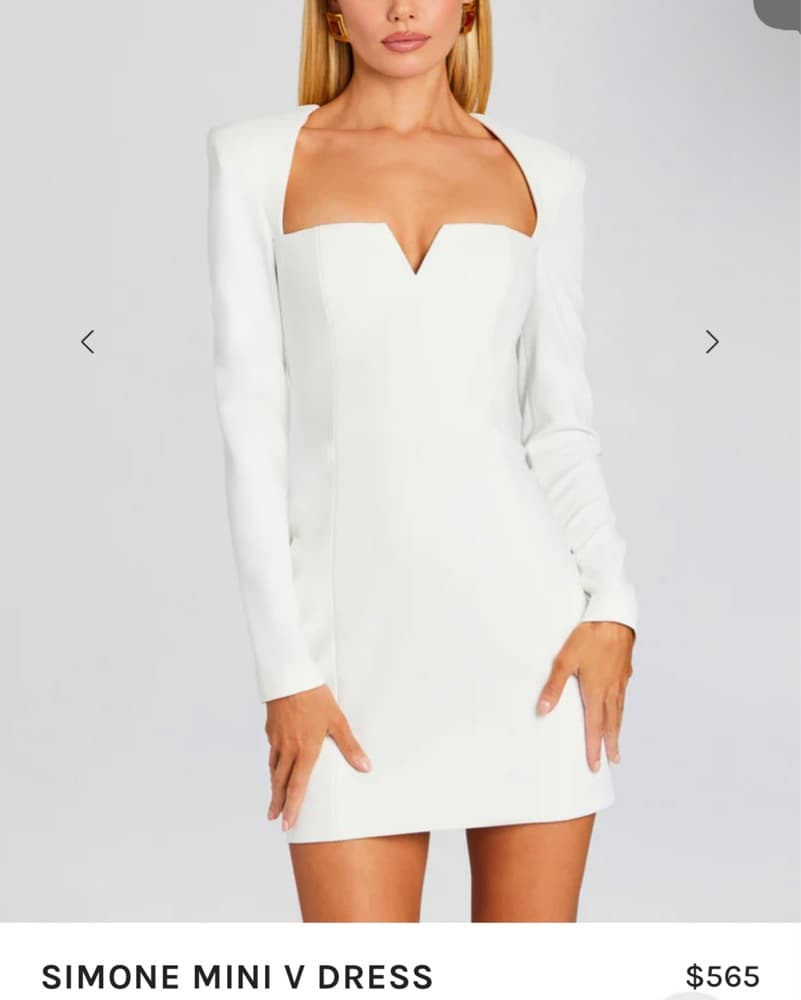 RetroFête White Long-Sleeve Mini Dress - Image 2