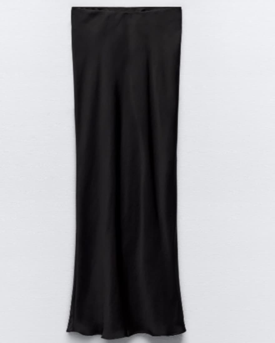 Zara Satin Effect Midi Skirt - Image 2