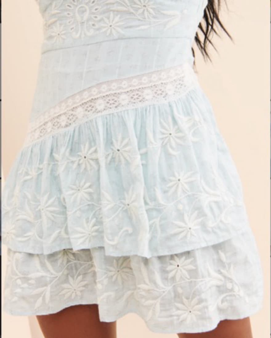 Love Shack Fancy Blue Floral Dress - Image 6