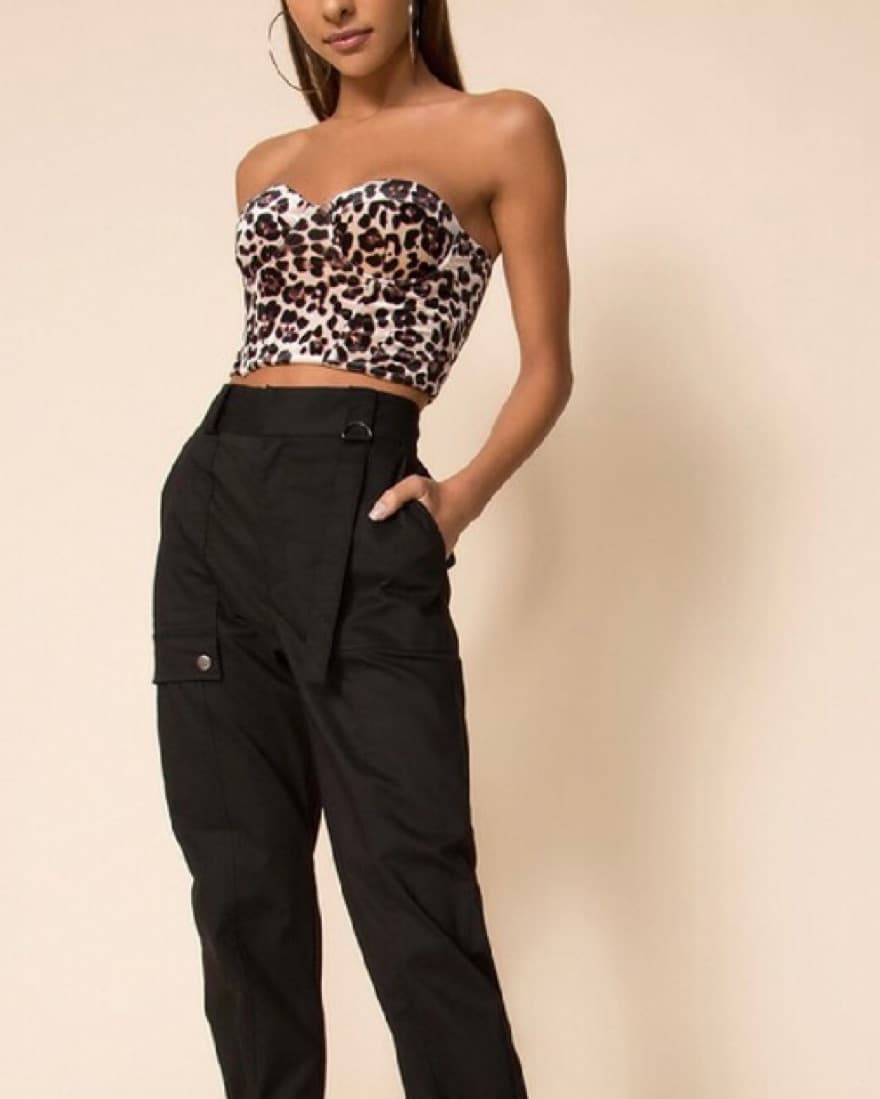 Superdown Cheetah Bustier top  - Image 3