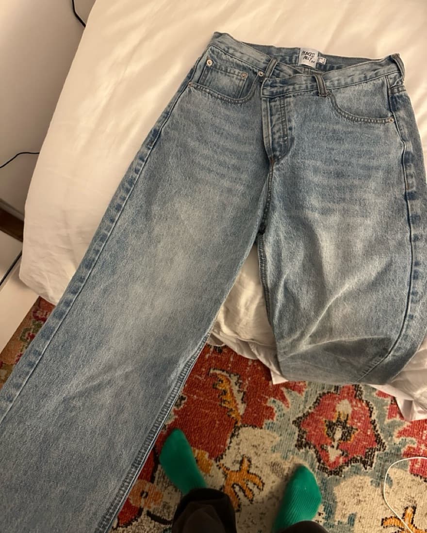 Princess Polly Holly Asymmetric Jeans - Image 4