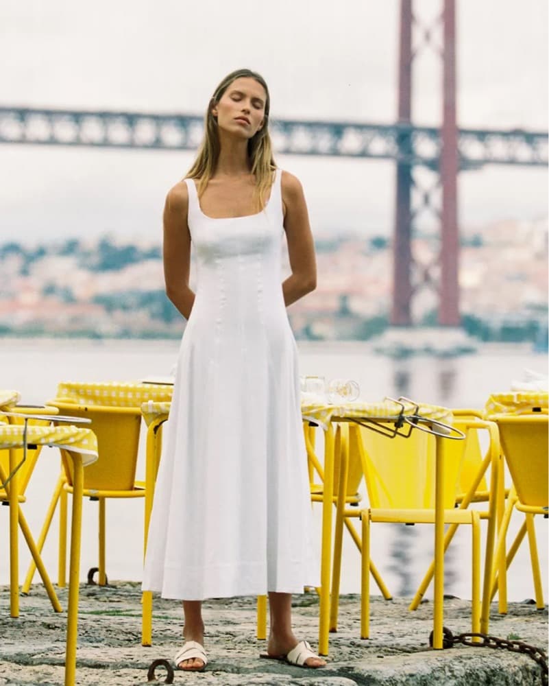 White Linen Dress - Image 1