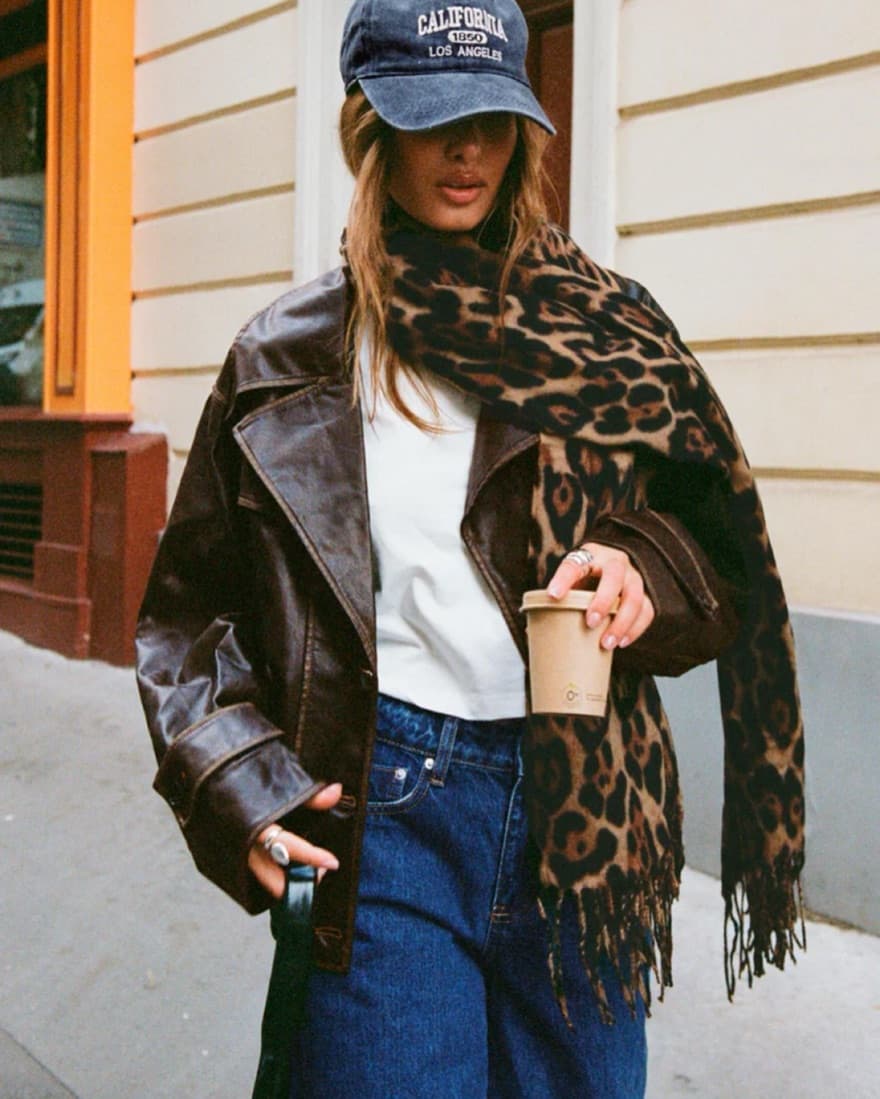 Brown Leather Jacket - Image 2
