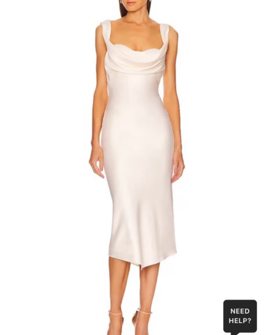 White Silk M. Costello Revolve Dress - Image 1