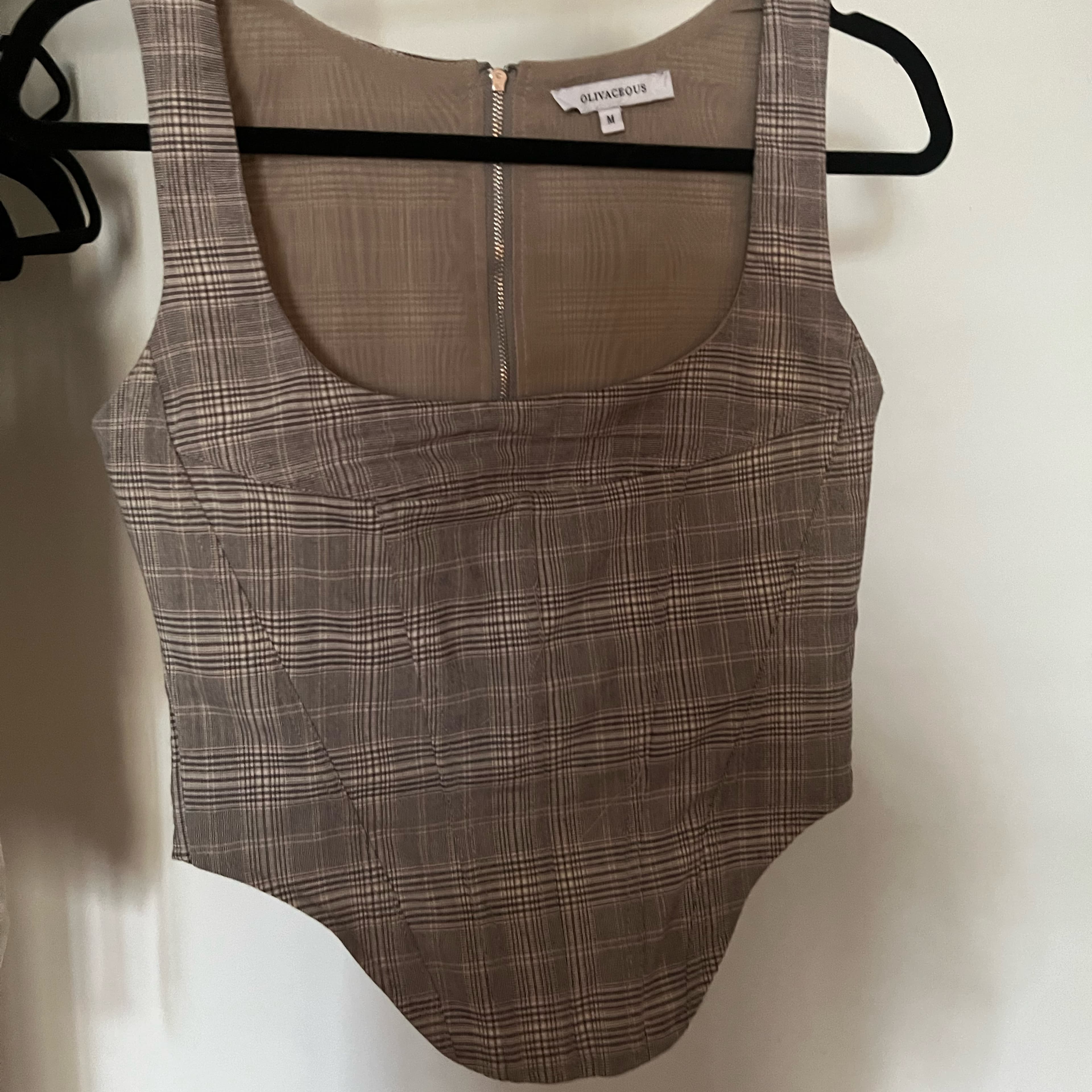 Plaid Corset Top - Image 1
