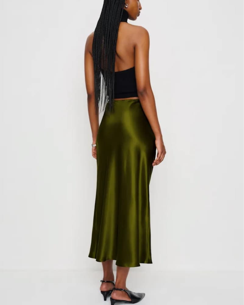 Reformation Layla Silk Skirt - Image 4