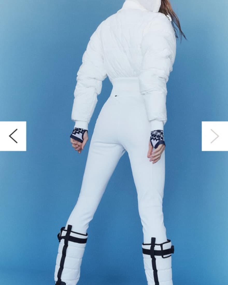 Downhill Diva White Ski Suit - Image 4