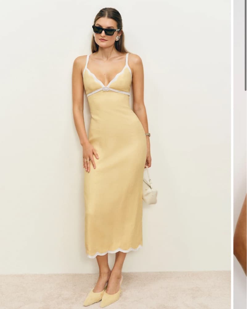 Reformation Sara Linen Dress - Image 3