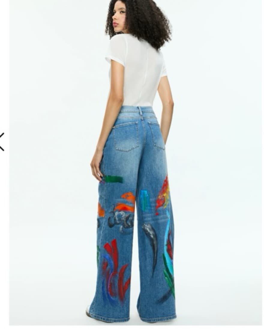 Alice And Olivia Painted Tucker Jeans - Image 2