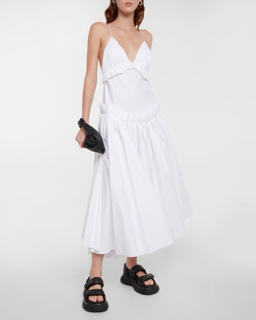 Khaite Andrina Dress in White - Image 1
