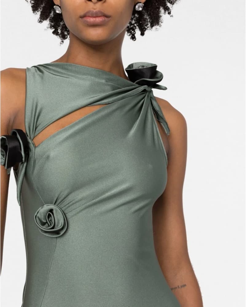 Coperni Floral Appliqué Dress - Image 4