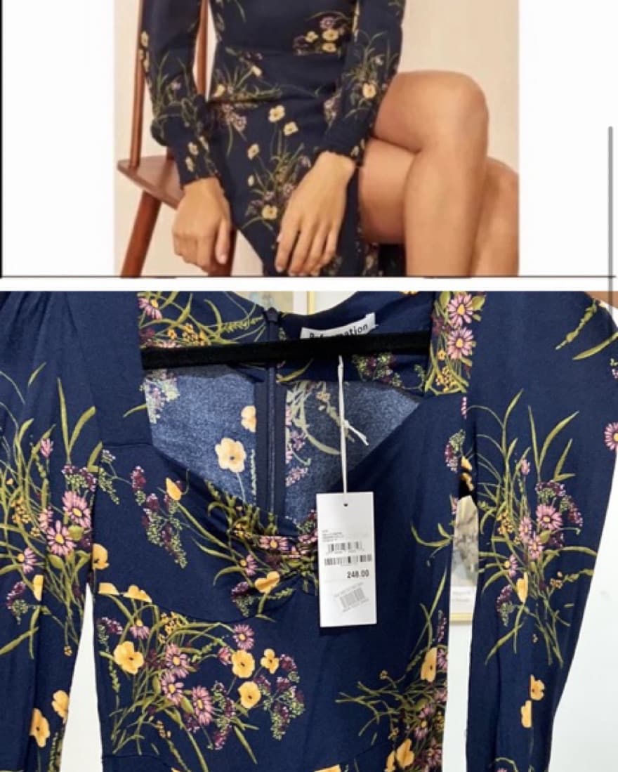 Reformation Wallflower Long Sleeve Dress - Image 4
