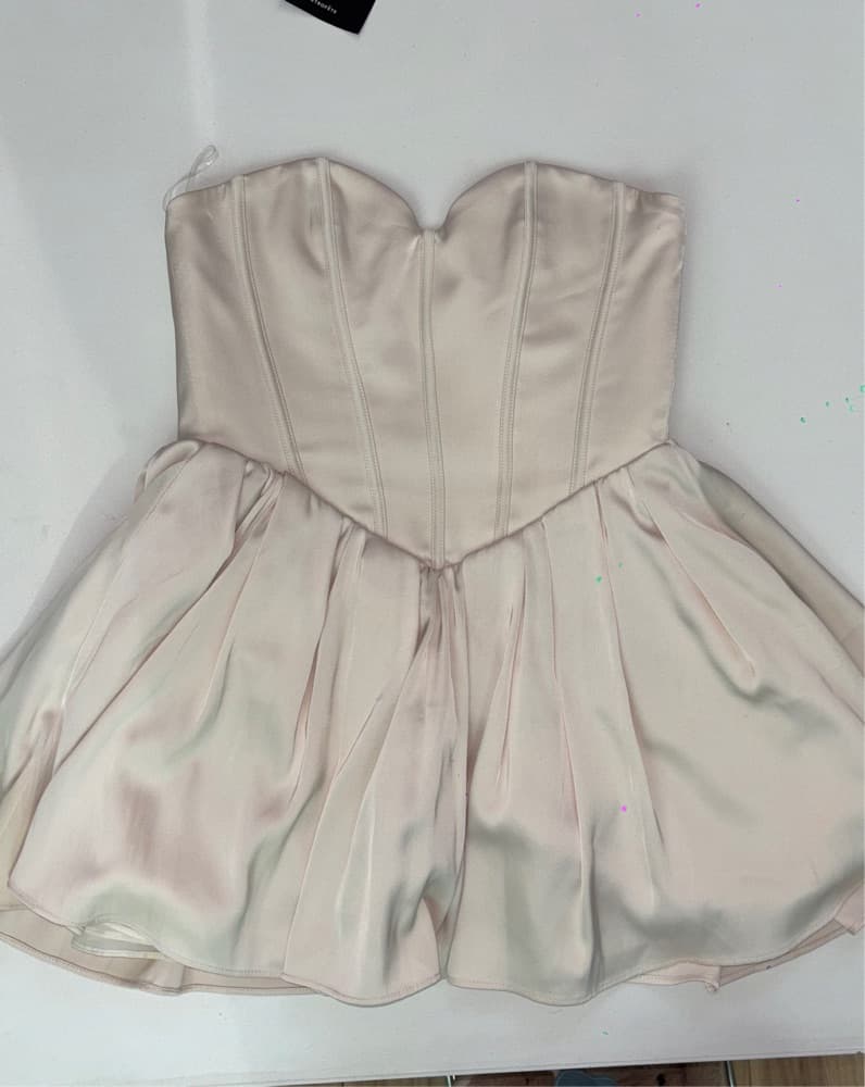 Corset Tulle Mini Dress Ivory  - Image 6
