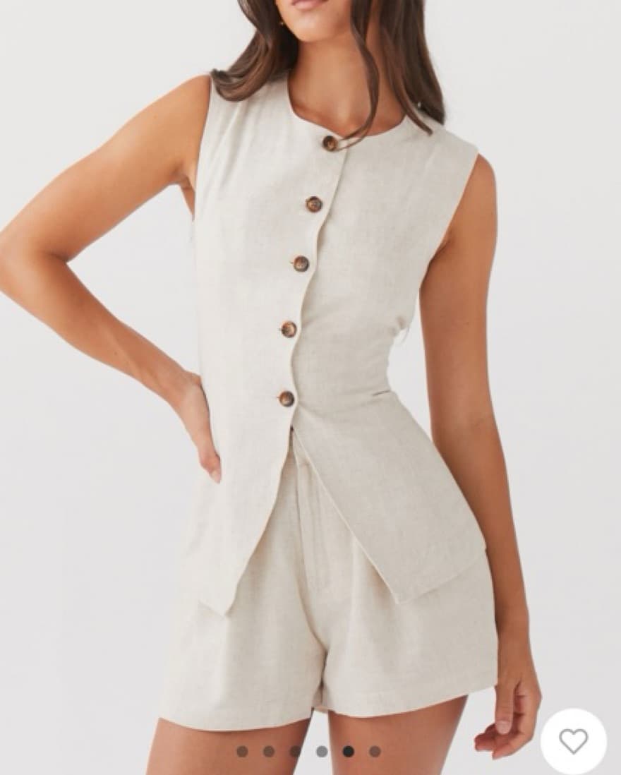 Linen Vest & Short Set - Image 1