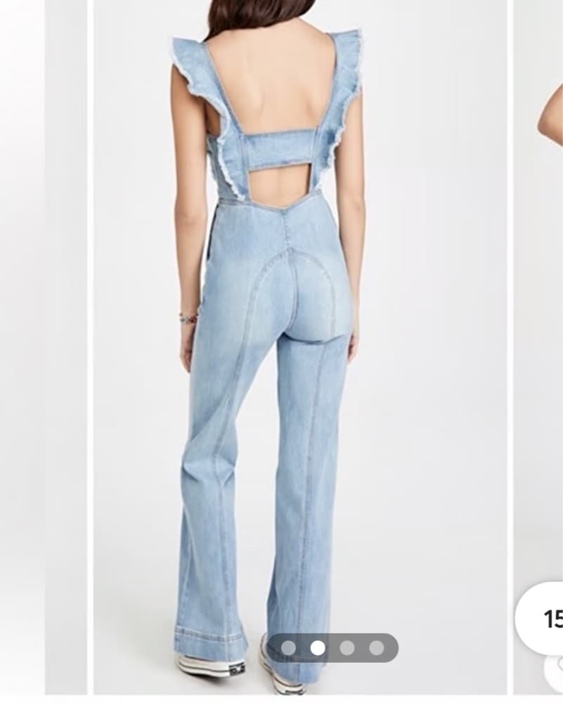 Alice + Olivia Jean Jumpsuit Open Back - Image 2
