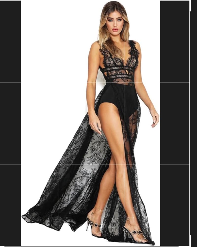 Catwalk Connection Lace Black Dress - Image 4