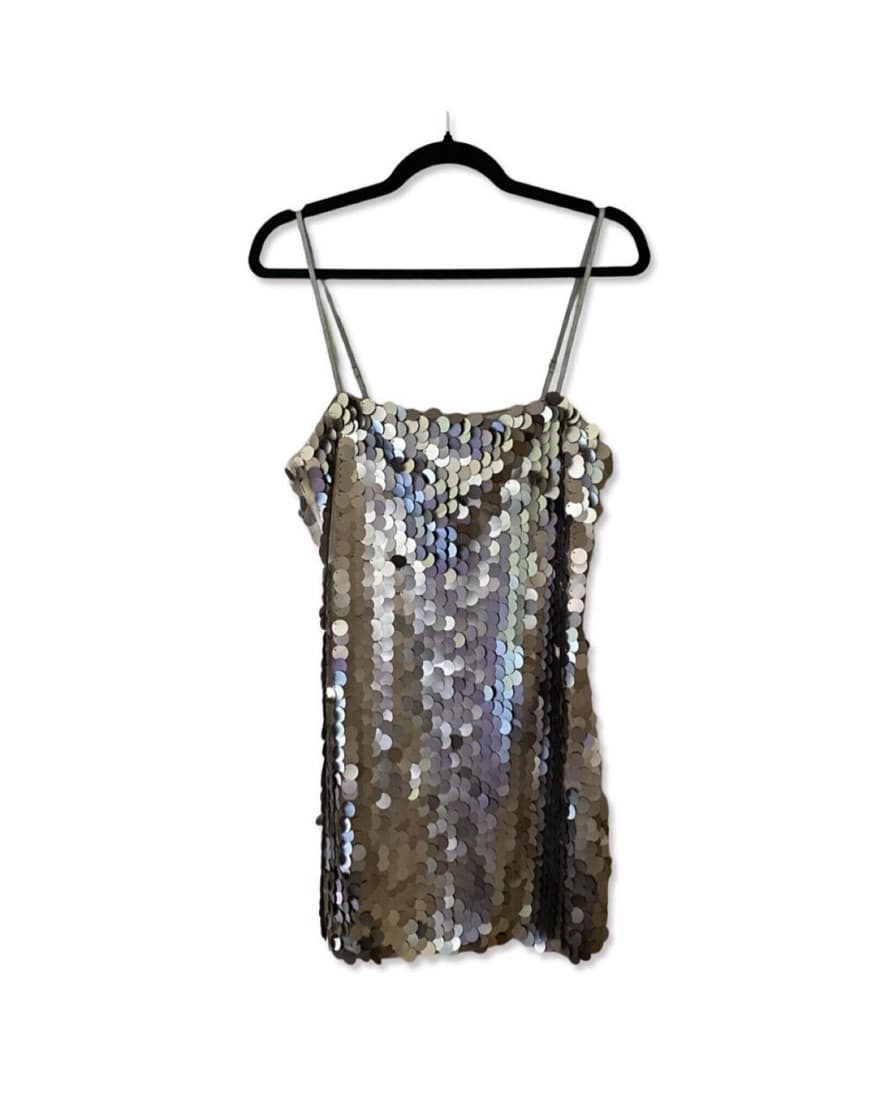 Revolve Yarina Silver Sequin Dress - Image 2