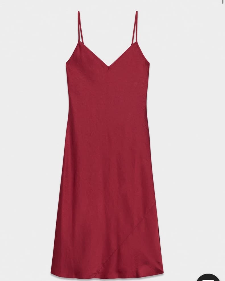 Arizia Wilfred RedSatin Midi Slip Dress  - Image 2