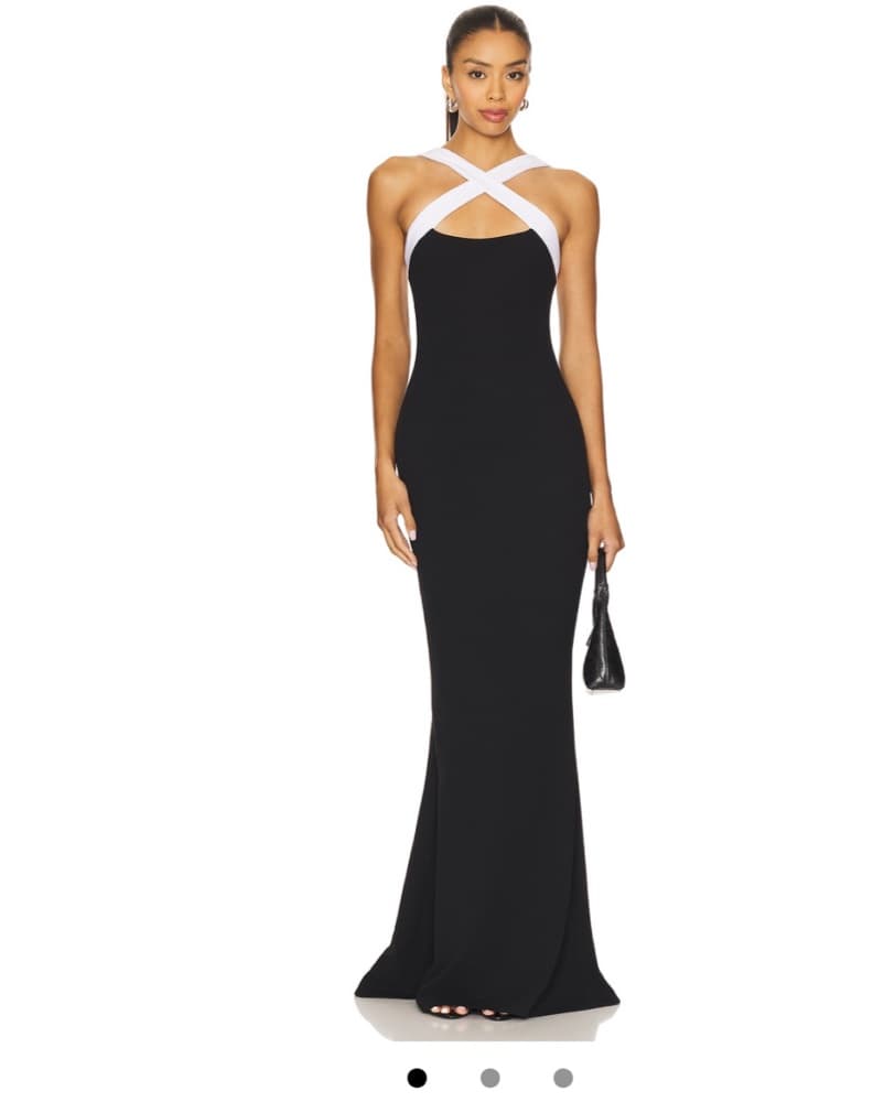 Elegant Black Halter Gown - Image 1