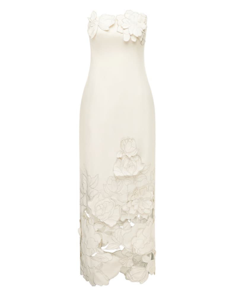 Leo Lin Rayma Floral-Applique Maxi Dress - Image 2