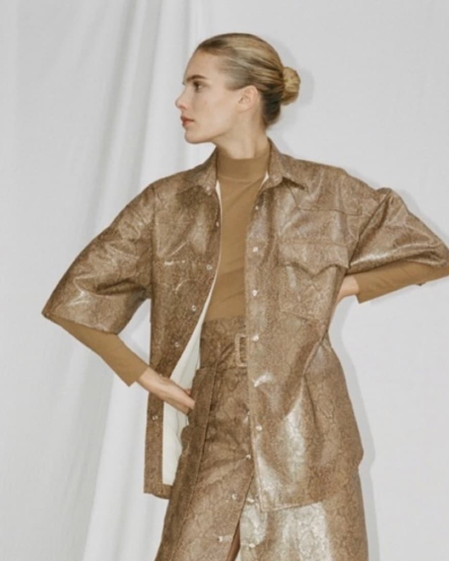 NANUSHKA Oversized Snake Shirt  - Image 2