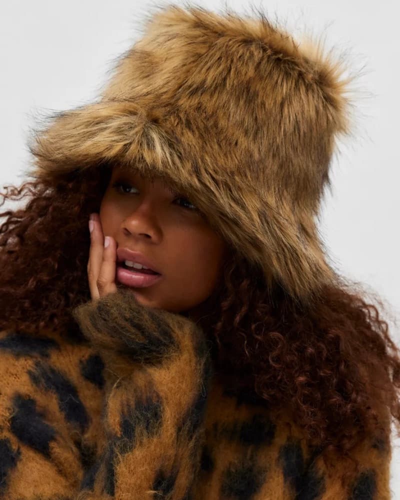 Fluffy Faux Fur Bucket Hat - Image 1