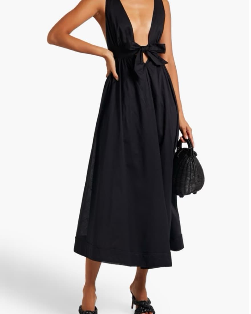 Zimmermann Poplin Dress With Bow - Image 1