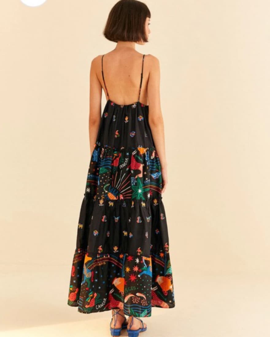 Farm Rio Zodiac Embroidered Dress - Image 2