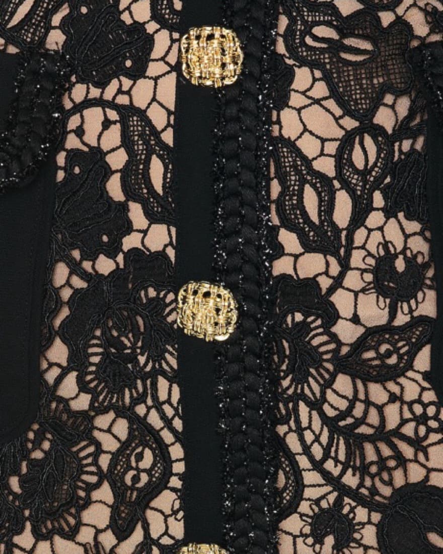 Self Portrait Guipere Lace Mini Dress - Image 4