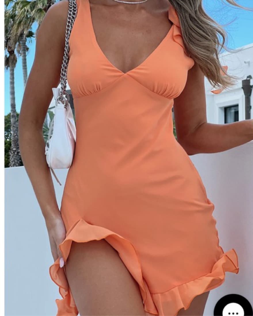 melon colored mini dress  - Image 5