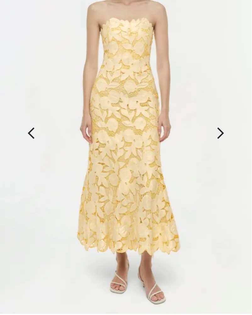 Valletta Strapless Embroidered Dress - Image 1