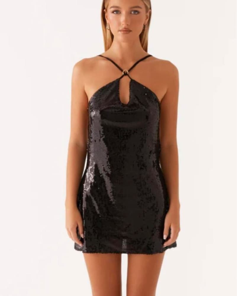 Peppermayo Sequin Halter Dress - Image 2