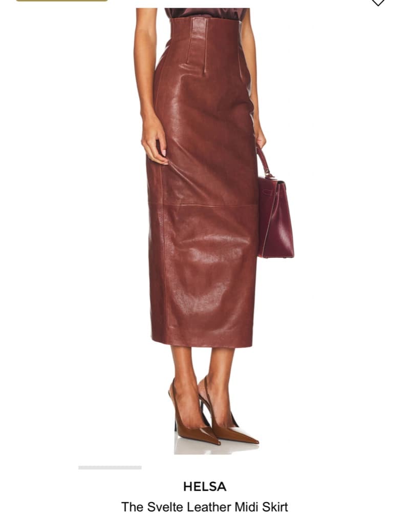 HELSA high waisted leather skirt  - Image 2