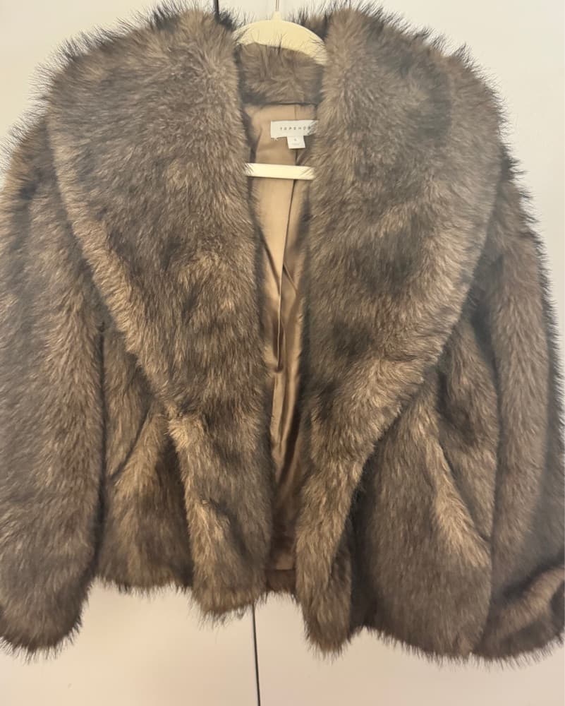 Topshop Faux Fur Jacket - Image 2