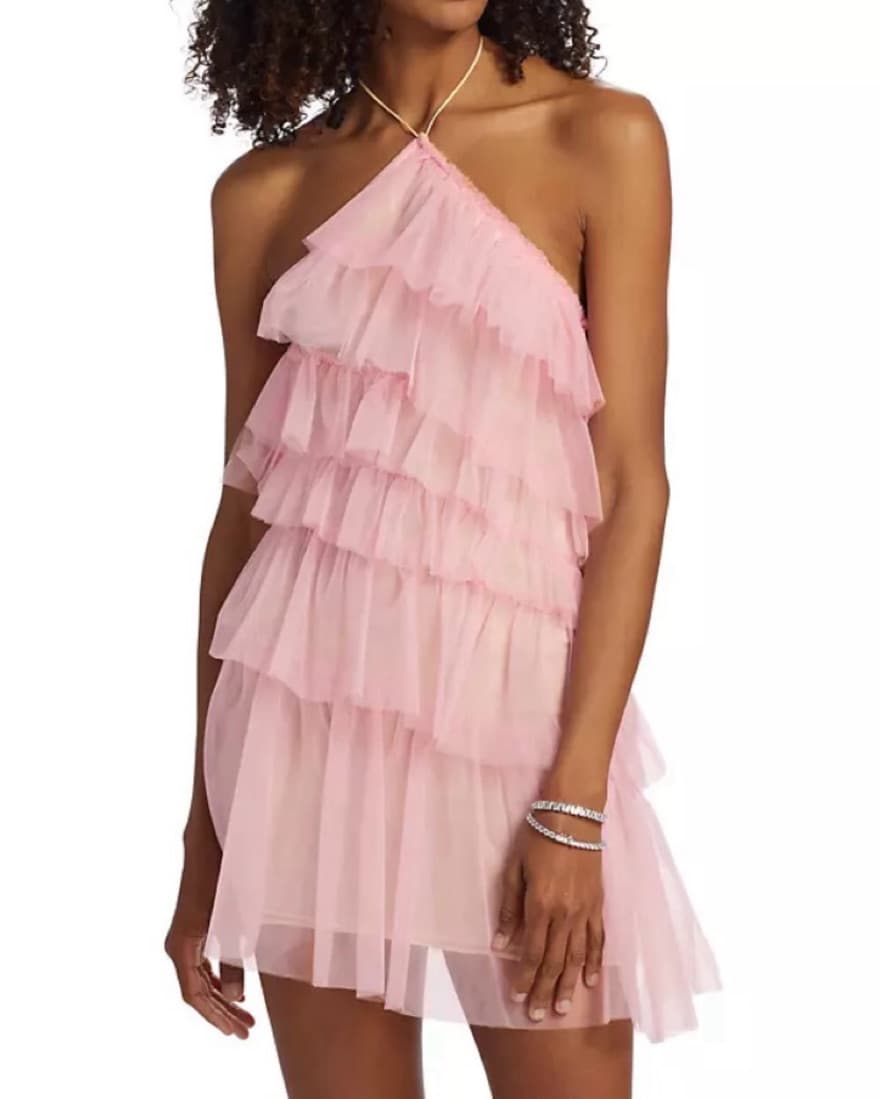 The Bar Lou Dress In Rosé - Image 2