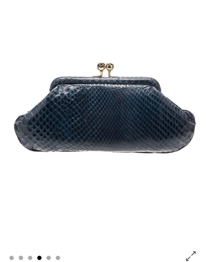 Anya Hindmarch Python Navy Evening Bag - Image 3