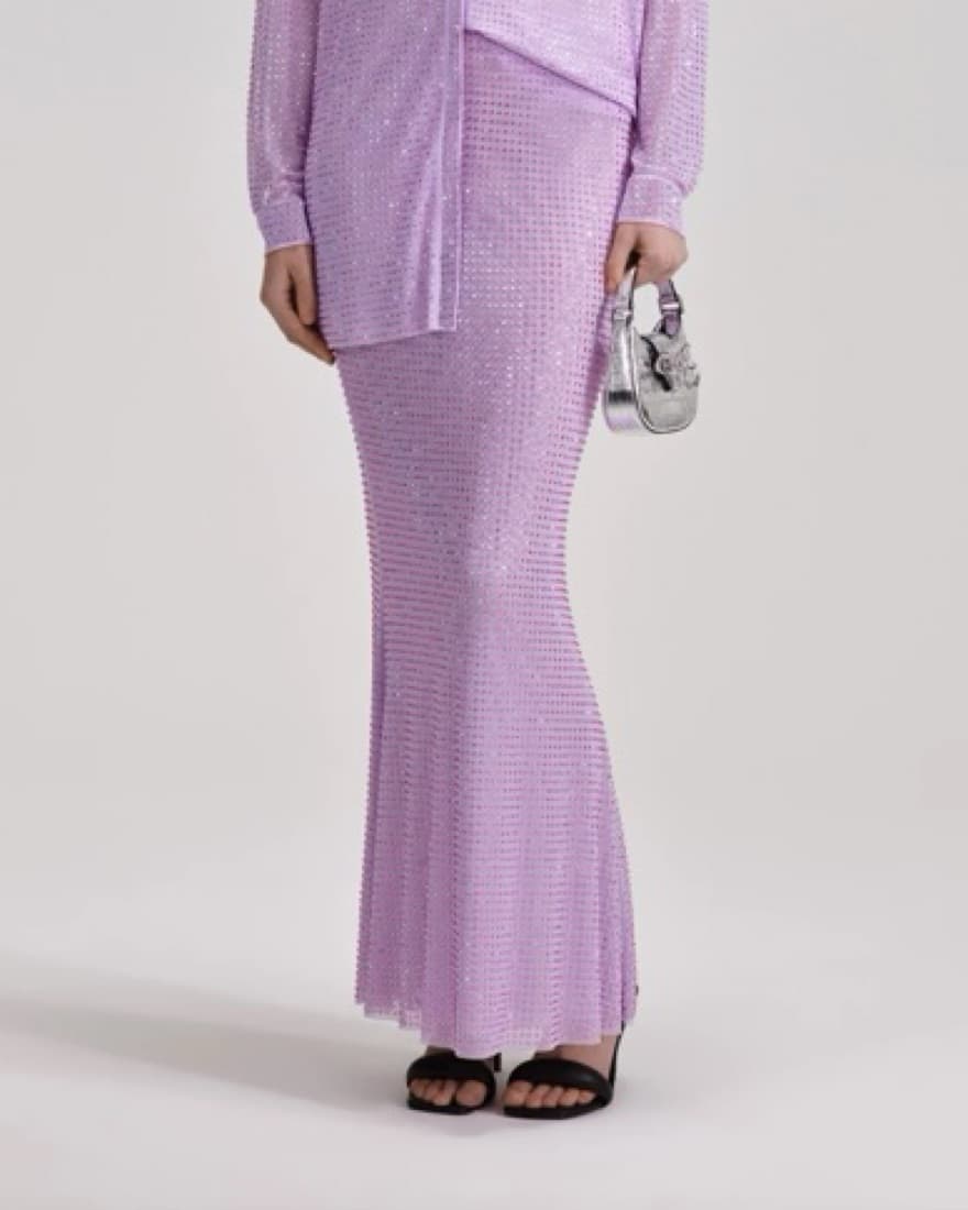 Self Portrait mesh rhinestone skirt - Image 2