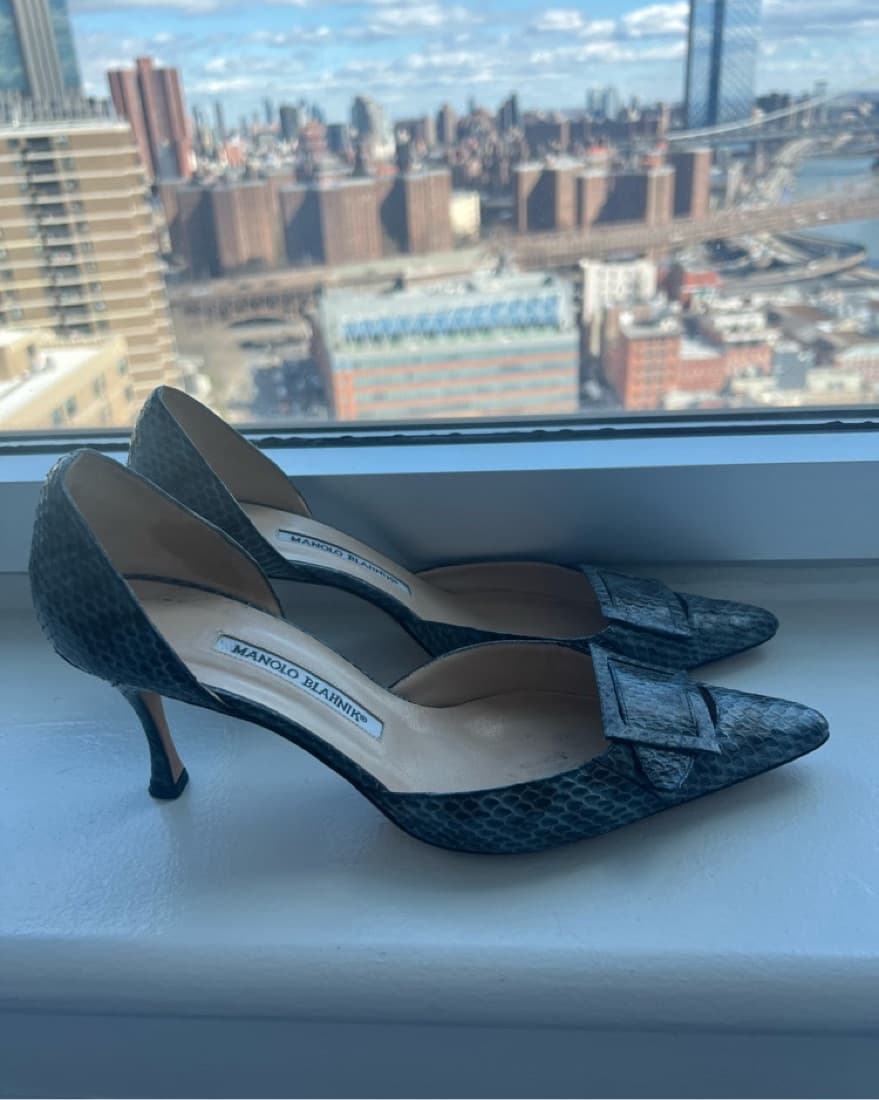 Manolo Snakeskin Heels  - Image 1