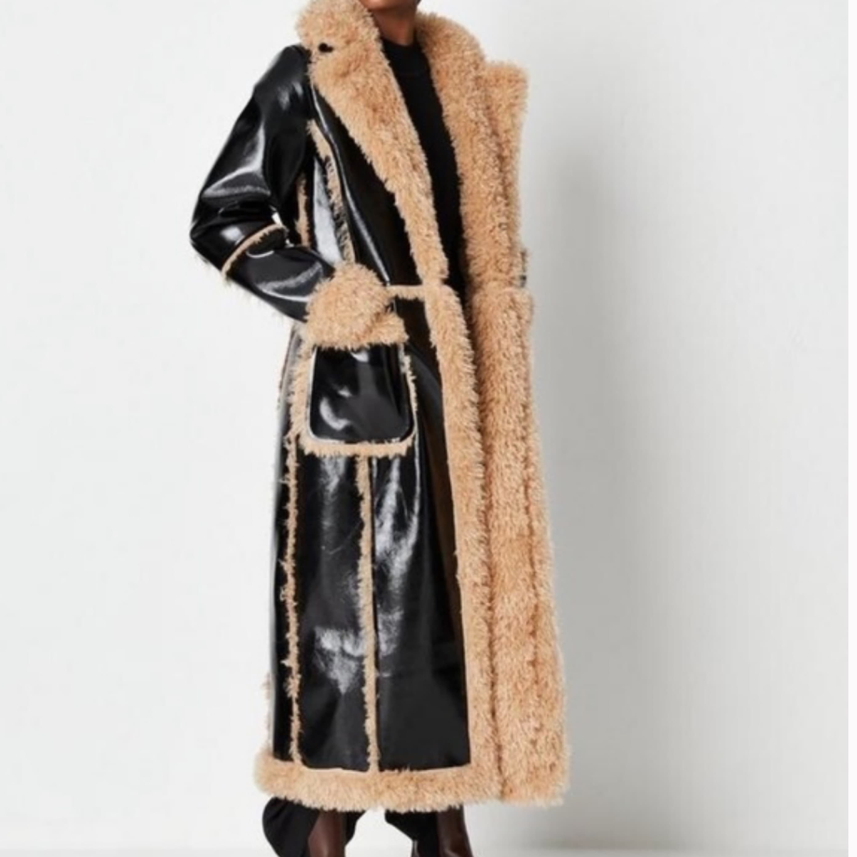 MISSGUIDED- Faux Leather Aviator Jacket - Image 2
