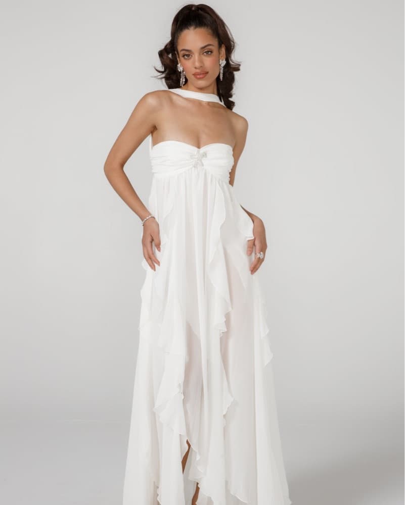 Nana Jaqueline Mariah Dress White - Image 1